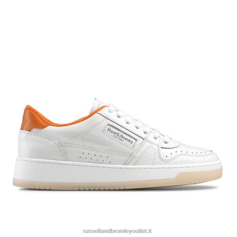 bianco V0V4J52 donne Russell And Bromley suola retrò a contrasto allacciata