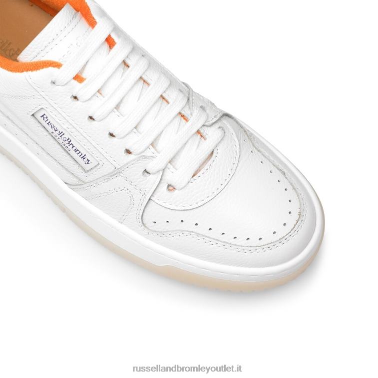 bianco V0V4J52 donne Russell And Bromley suola retrò a contrasto allacciata