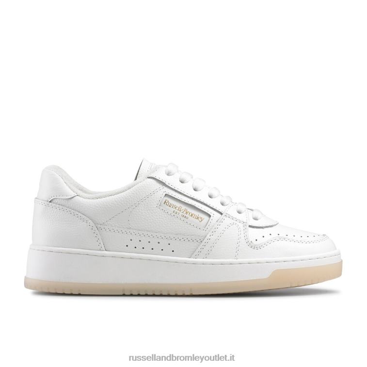bianco V0V4J53 donne Russell And Bromley suola retrò a contrasto allacciata