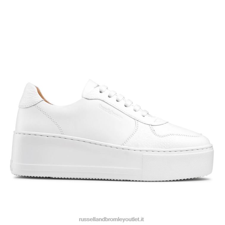 bianco V0V4J54 donne Russell And Bromley sneaker con lacci park lace