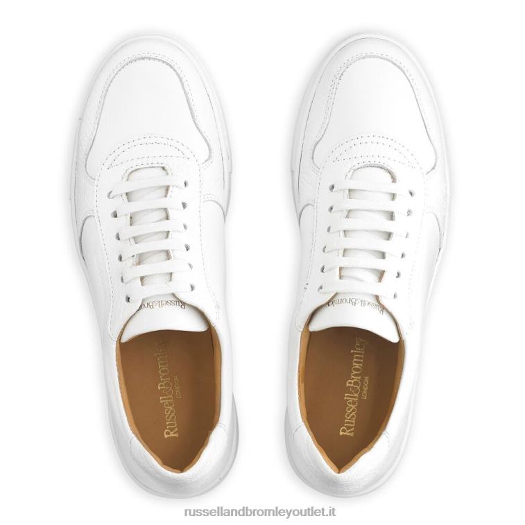 bianco V0V4J54 donne Russell And Bromley sneaker con lacci park lace