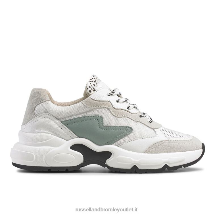 bianco V0V4J58 donne Russell And Bromley scarpa da ginnastica papà fischietto