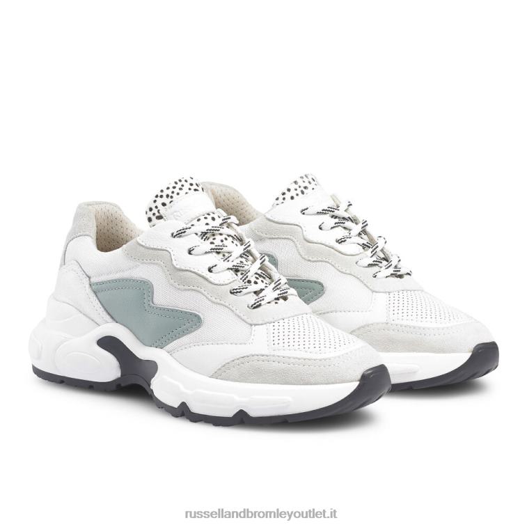 bianco V0V4J58 donne Russell And Bromley scarpa da ginnastica papà fischietto