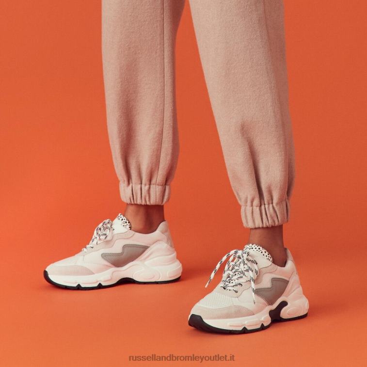 bianco V0V4J58 donne Russell And Bromley scarpa da ginnastica papà fischietto