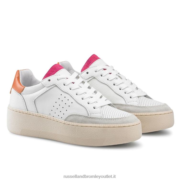 bianco V0V4J63 donne Russell And Bromley sneaker bassa sussurro