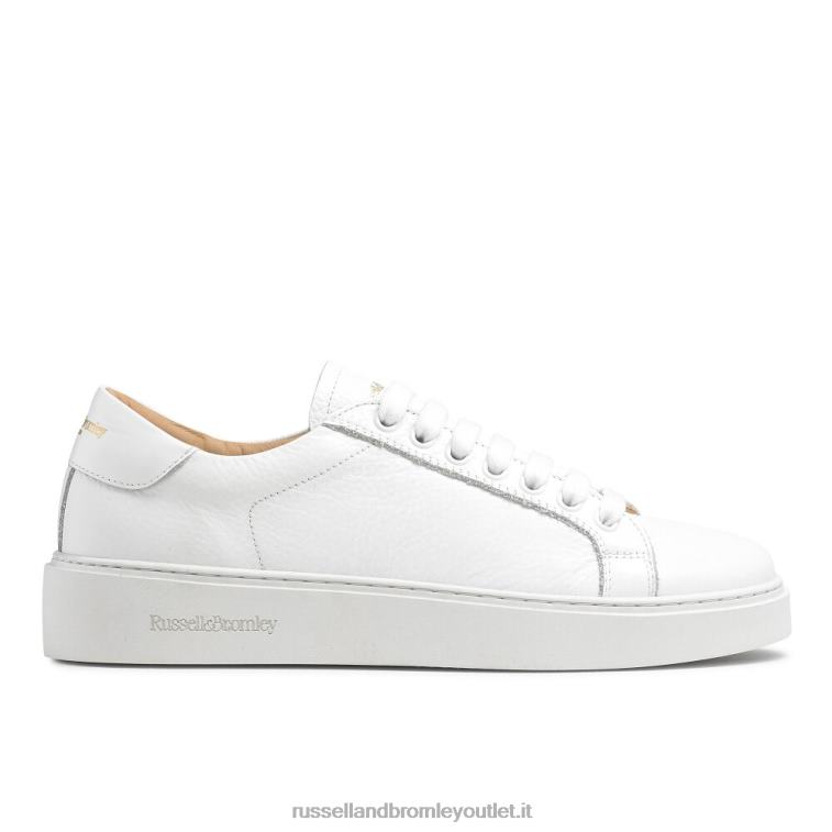 bianco V0V4J64 donne Russell And Bromley bagliore top basso allacciato