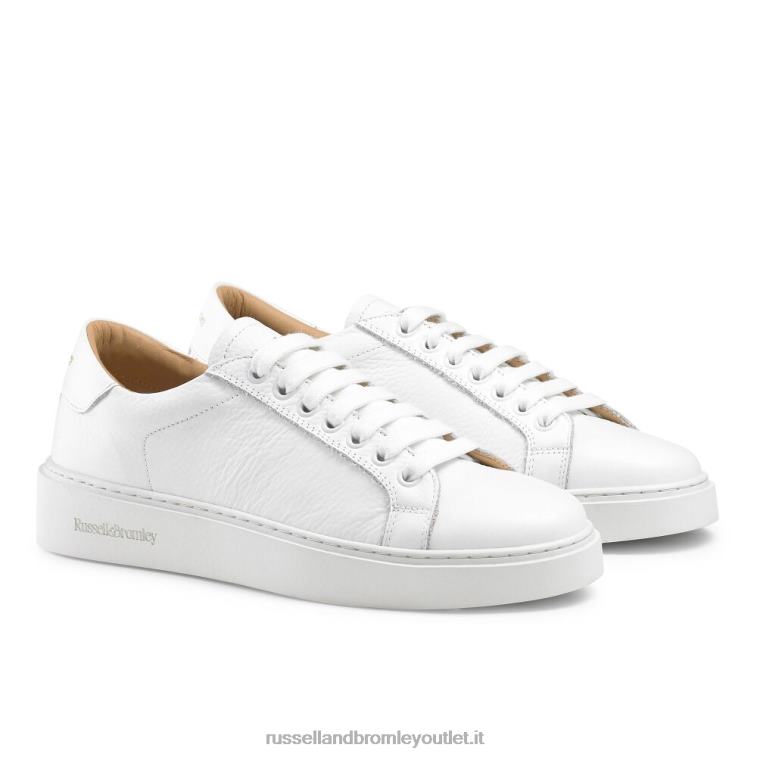 bianco V0V4J64 donne Russell And Bromley bagliore top basso allacciato
