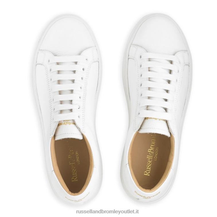 bianco V0V4J64 donne Russell And Bromley bagliore top basso allacciato