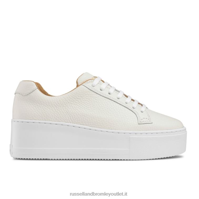 bianco V0V4J69 donne Russell And Bromley flatform con lacci park life