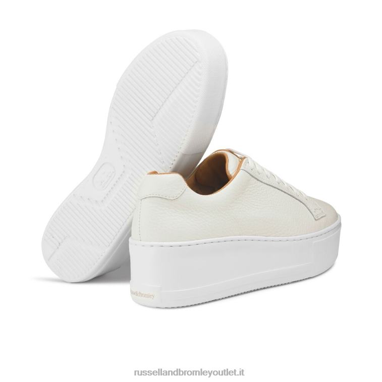 bianco V0V4J69 donne Russell And Bromley flatform con lacci park life