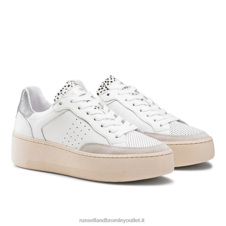 bianco V0V4J70 donne Russell And Bromley sneaker bassa sussurro