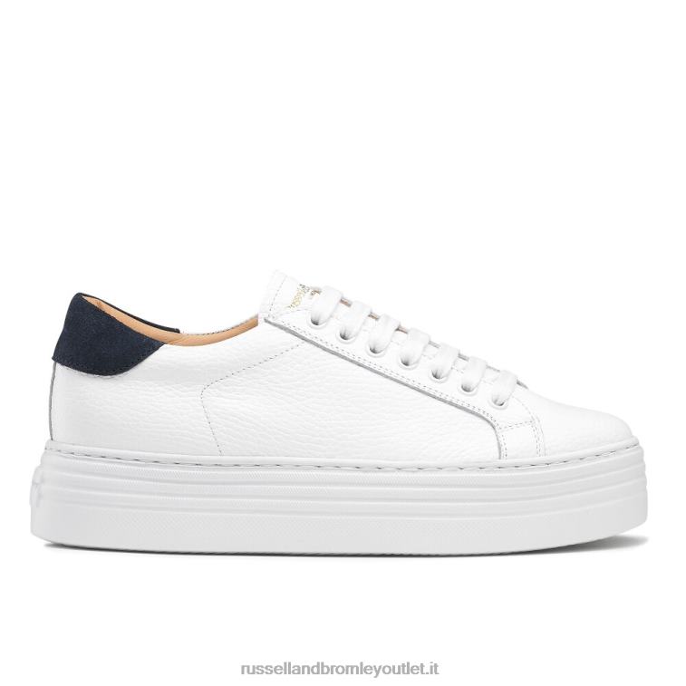 bianco V0V4J72 donne Russell And Bromley sneaker flatform saturno