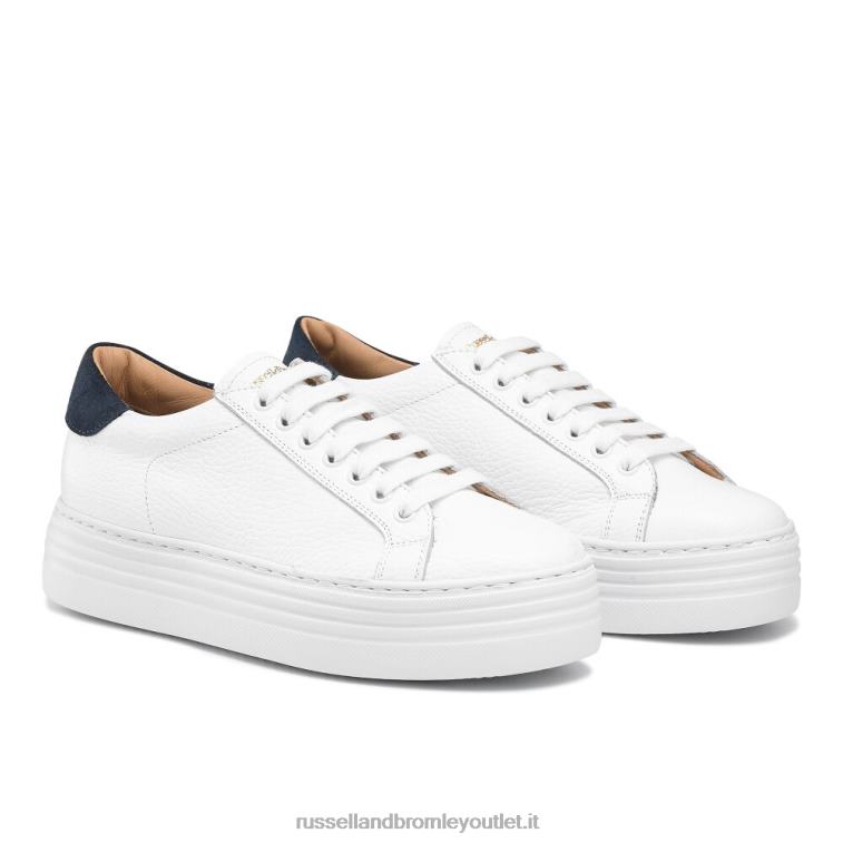 bianco V0V4J72 donne Russell And Bromley sneaker flatform saturno