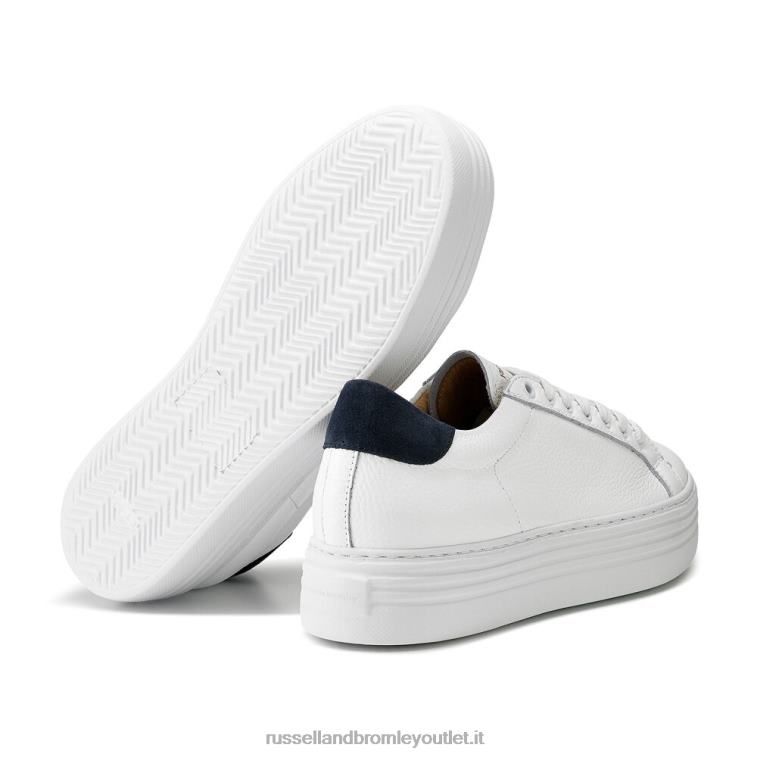 bianco V0V4J72 donne Russell And Bromley sneaker flatform saturno