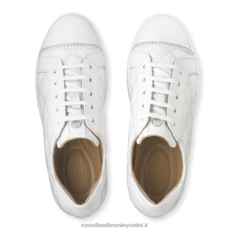 bianco V0V4J74 donne Russell And Bromley sneaker esplanade con lacci