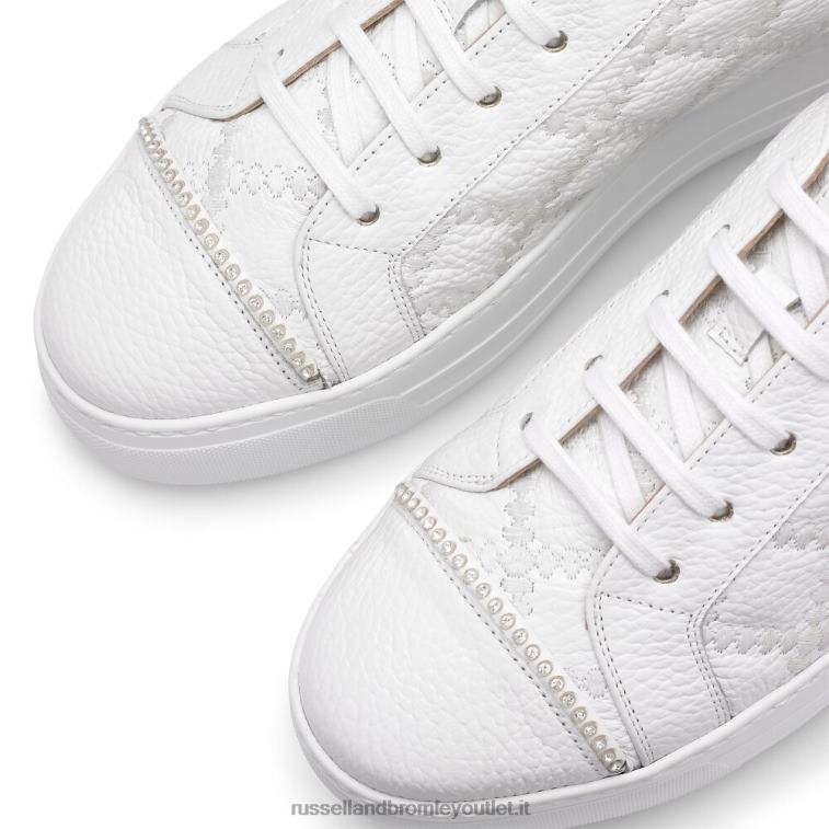 bianco V0V4J74 donne Russell And Bromley sneaker esplanade con lacci