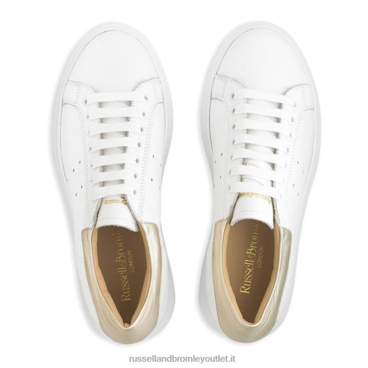 bianco V0V4J76 donne Russell And Bromley presente sneaker con lacci