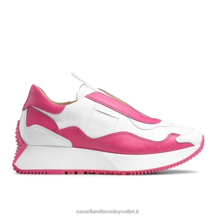 bianco V0V4J81 donne Russell And Bromley intramontabile sneaker svasata senza lacci