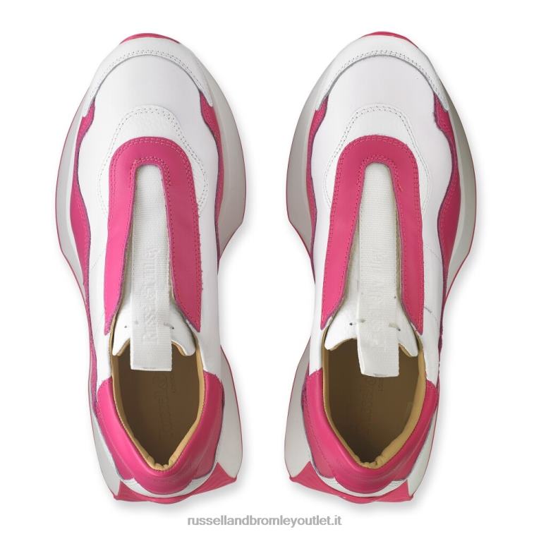 bianco V0V4J81 donne Russell And Bromley intramontabile sneaker svasata senza lacci