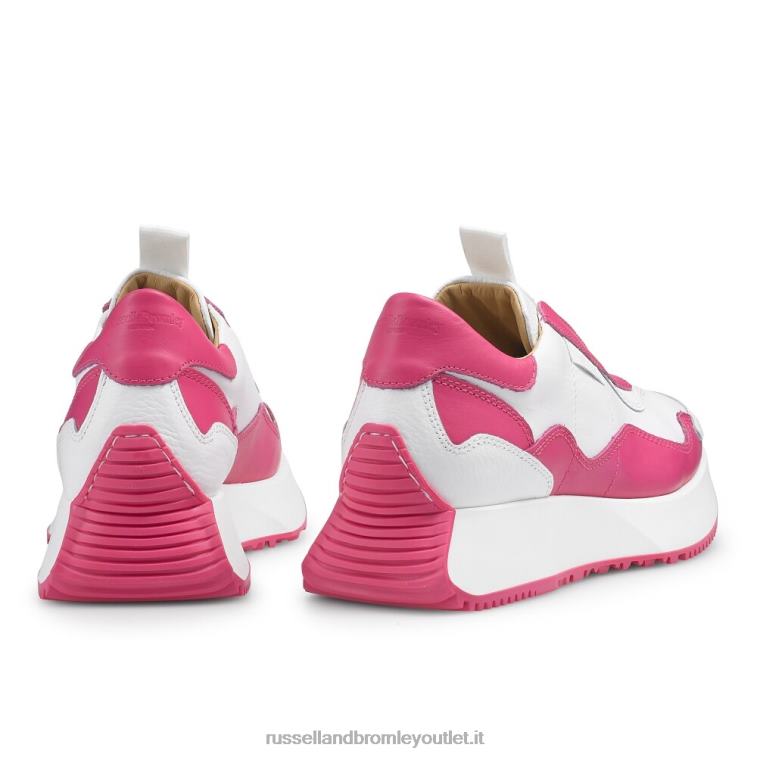bianco V0V4J81 donne Russell And Bromley intramontabile sneaker svasata senza lacci