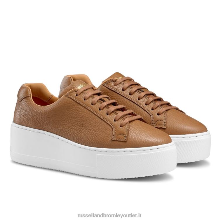 marrone V0V4J61 donne Russell And Bromley flatform con lacci park life