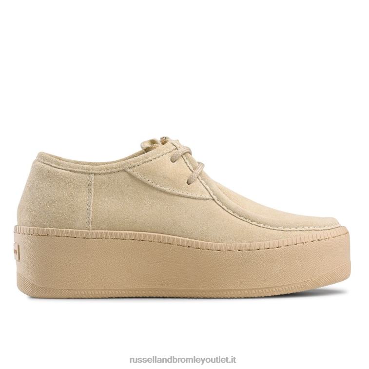 marrone V0V4J82 donne Russell And Bromley sneaker mocassino cactus con lacci