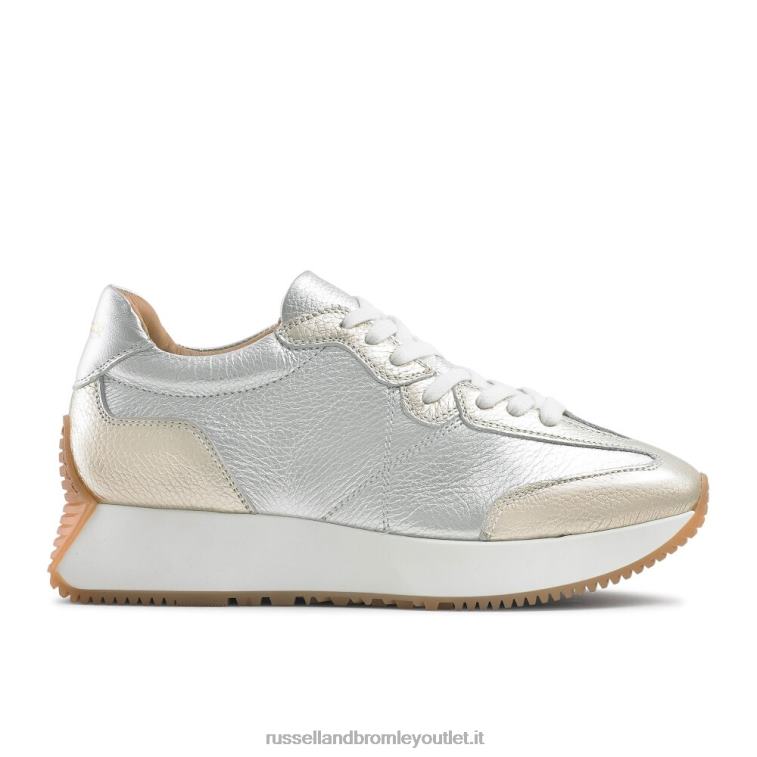 metallico V0V4J68 donne Russell And Bromley sneaker con suola svasata a clessidra