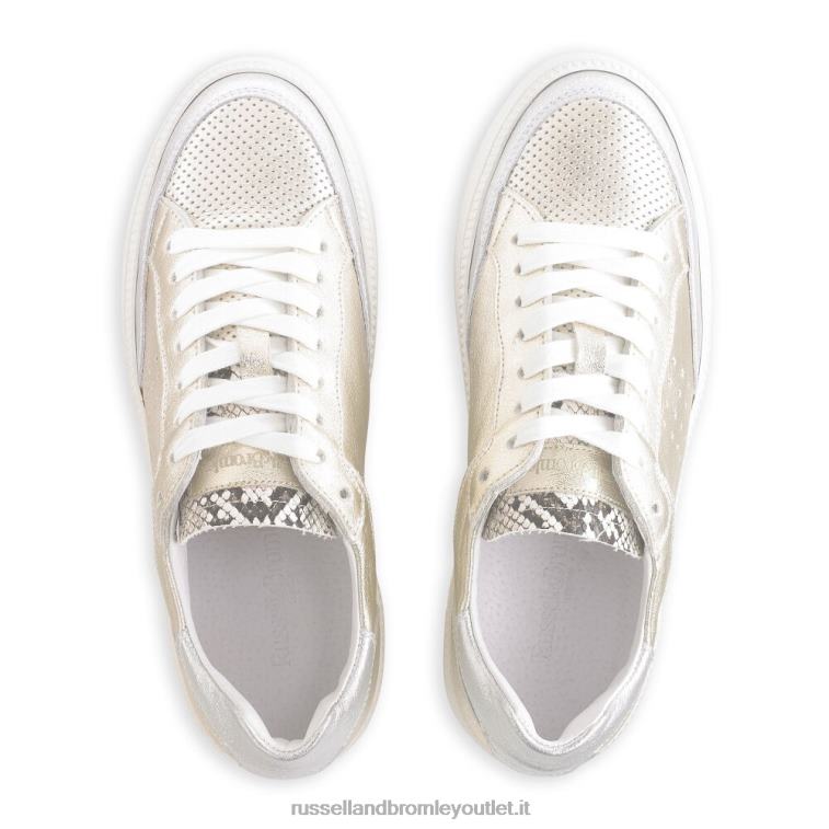 metallico V0V4J73 donne Russell And Bromley sneaker bassa sussurro