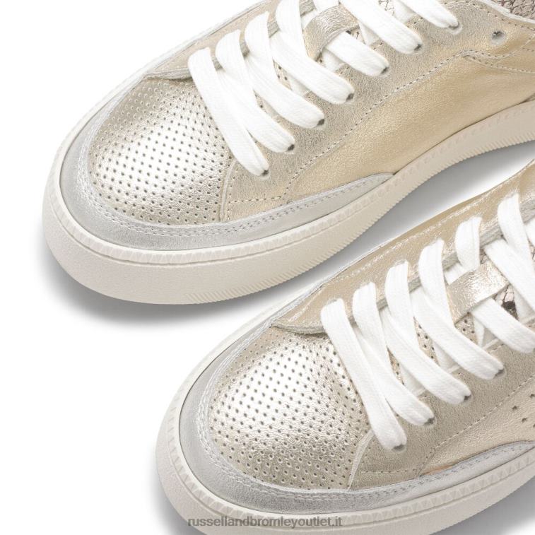 metallico V0V4J73 donne Russell And Bromley sneaker bassa sussurro