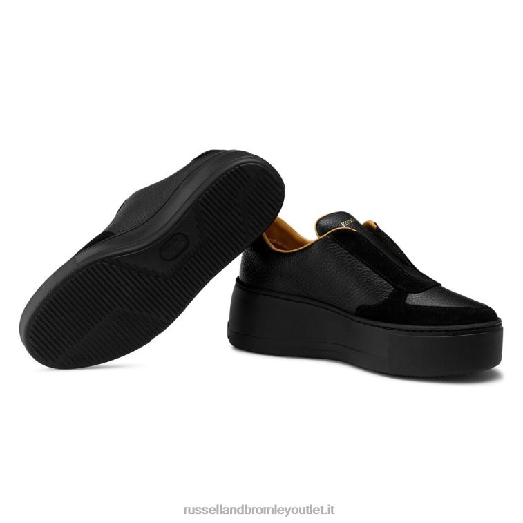 nero V0V4J15 donne Russell And Bromley sneaker flatform park ave senza lacci