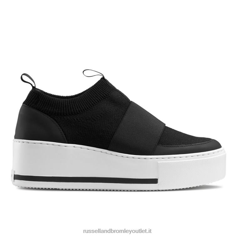 nero V0V4J9 donne Russell And Bromley sneaker in maglia park knit