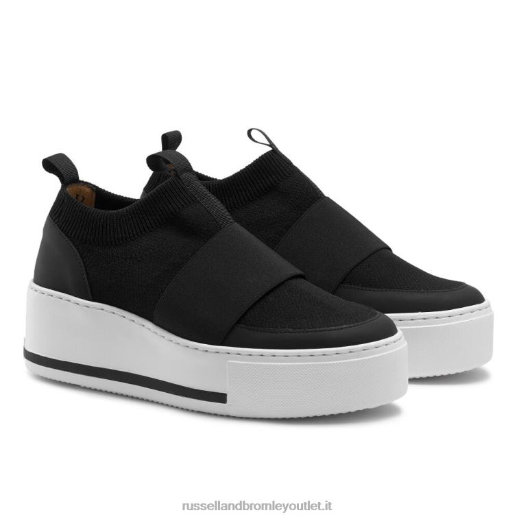 nero V0V4J9 donne Russell And Bromley sneaker in maglia park knit