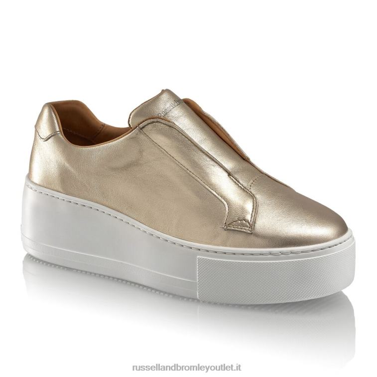 oro V0V4J19 donne Russell And Bromley park up sneaker flatform senza lacci