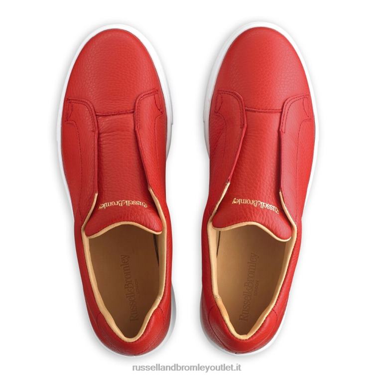 rosso V0V4J23 donne Russell And Bromley park up sneaker flatform senza lacci