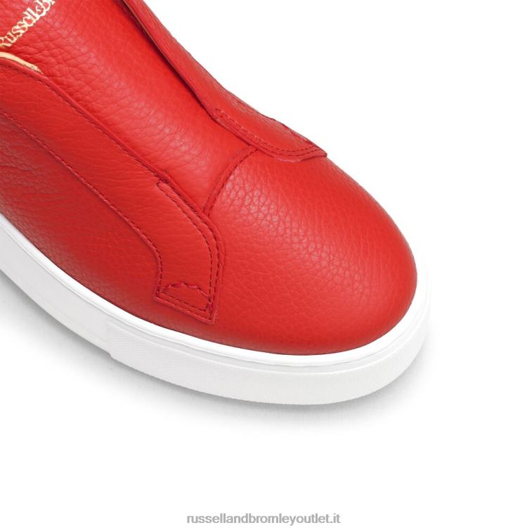 rosso V0V4J23 donne Russell And Bromley park up sneaker flatform senza lacci
