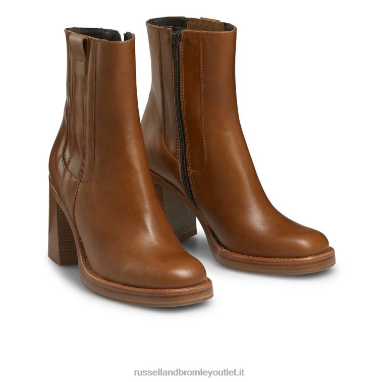 abbronzatura V0V4J292 donne Russell And Bromley stivale tacco impilato in legno pallomini