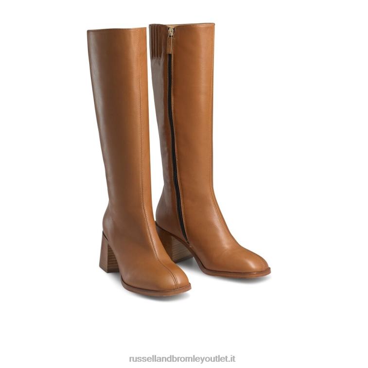abbronzatura V0V4J356 donne Russell And Bromley tacco impilato twiggy alto fino al ginocchio