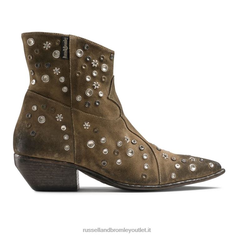 beige V0V4J279 donne Russell And Bromley howdy stivale western impreziosito