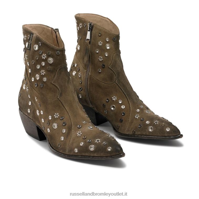 beige V0V4J279 donne Russell And Bromley howdy stivale western impreziosito