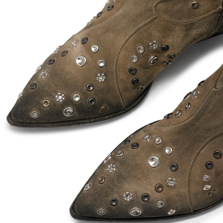 beige V0V4J279 donne Russell And Bromley howdy stivale western impreziosito
