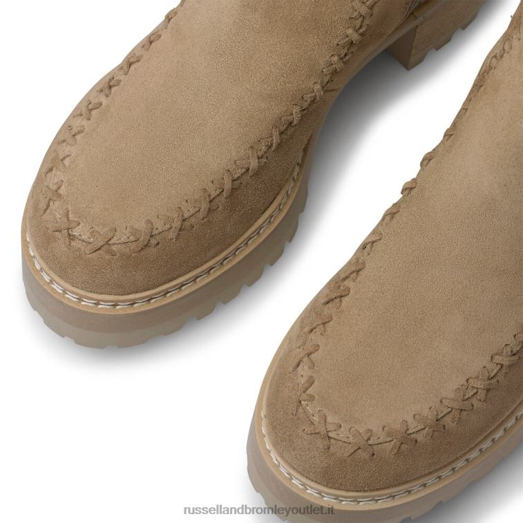 beige V0V4J295 donne Russell And Bromley dryleks hipstitch: tacco impilato sopraggitto
