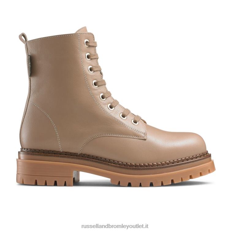 beige V0V4J296 donne Russell And Bromley combattimento stivale da combattimento a 8 occhielli