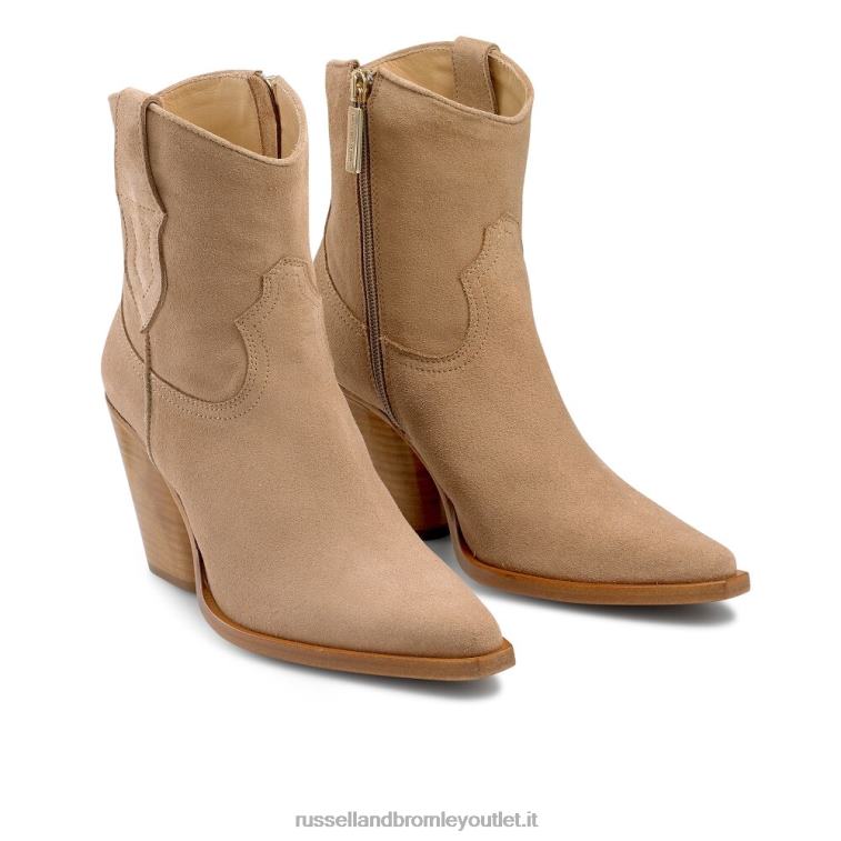 beige V0V4J344 donne Russell And Bromley stivale western con tacco cash