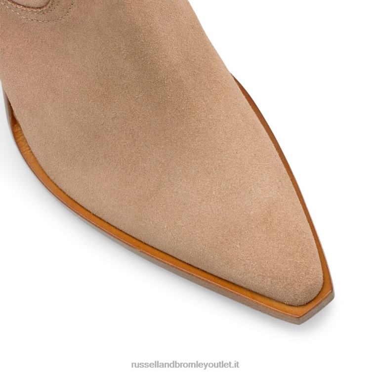 beige V0V4J344 donne Russell And Bromley stivale western con tacco cash