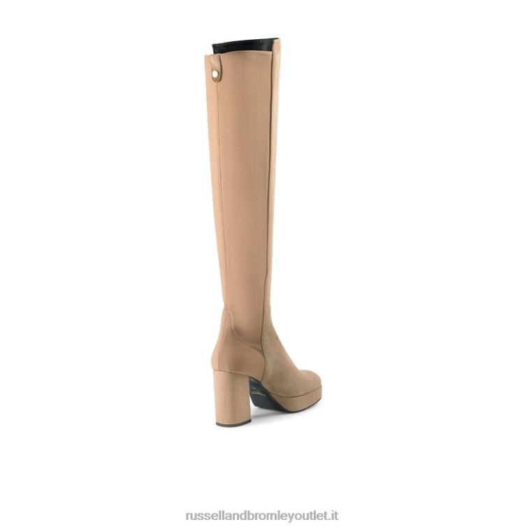 beige V0V4J354 donne Russell And Bromley miele hi piattaforma stretch ginocchio alto