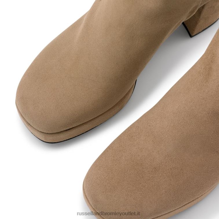 beige V0V4J354 donne Russell And Bromley miele hi piattaforma stretch ginocchio alto