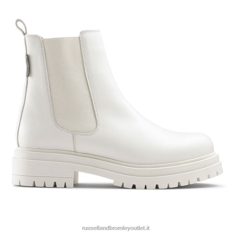 bianco V0V4J303 donne Russell And Bromley stivale chelsea da combattimento aziendale