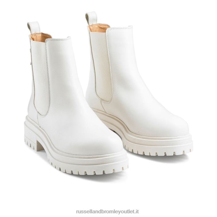 bianco V0V4J303 donne Russell And Bromley stivale chelsea da combattimento aziendale