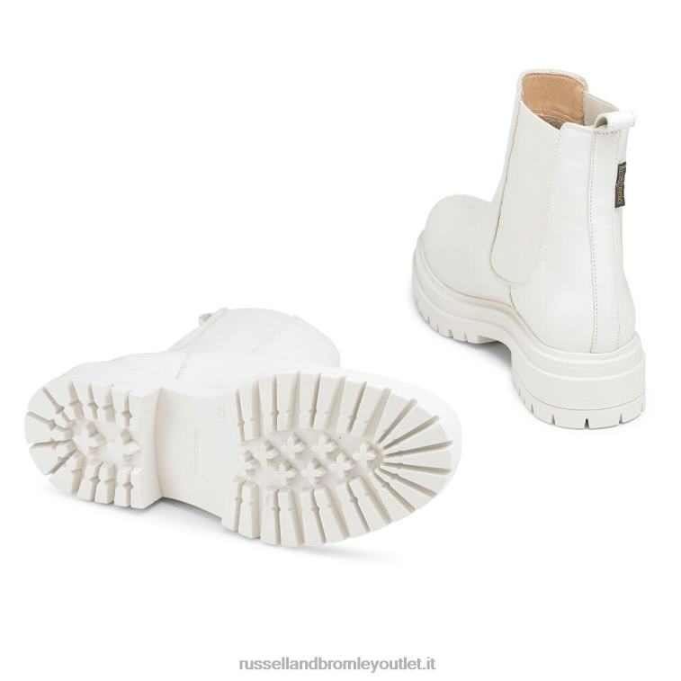 bianco V0V4J303 donne Russell And Bromley stivale chelsea da combattimento aziendale