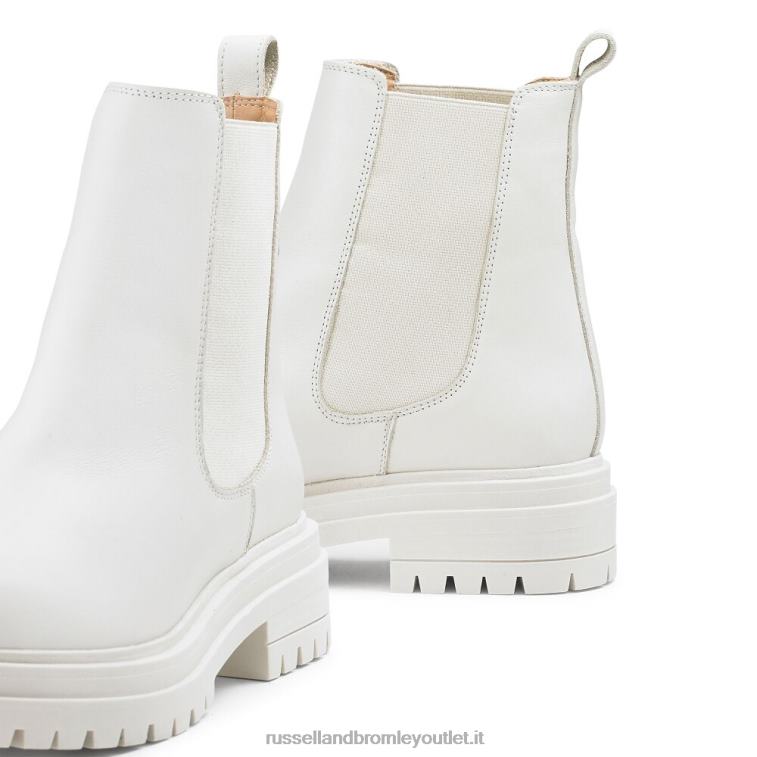 bianco V0V4J303 donne Russell And Bromley stivale chelsea da combattimento aziendale